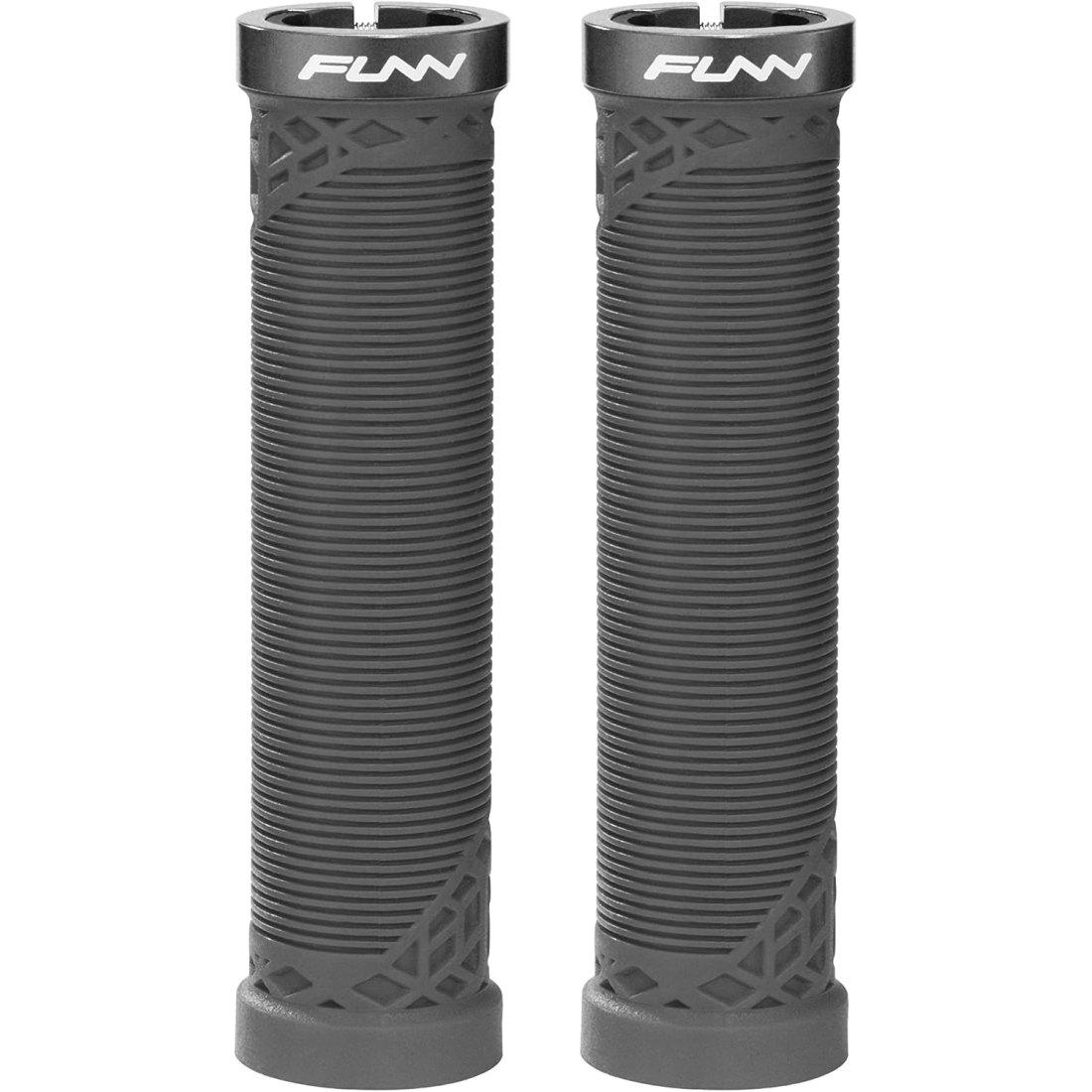 Funn Coppia Manopole MTB HILT 30mm Lockring Nero Collarino in Alluminio